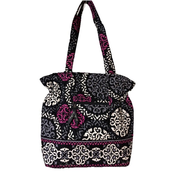 Vera Bradley Handbags - Vera Bradley Retired Hipster Canterberry Magenta Purse Bag Quilted Handles Quilt